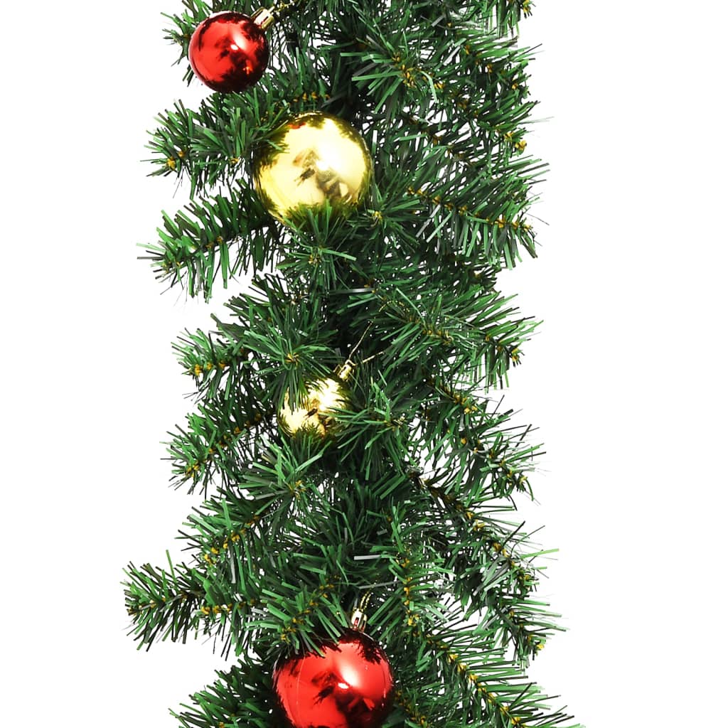 Guirnaldas de Navidad de Vidaxl decorada con bolas de Navidad de 20 m
