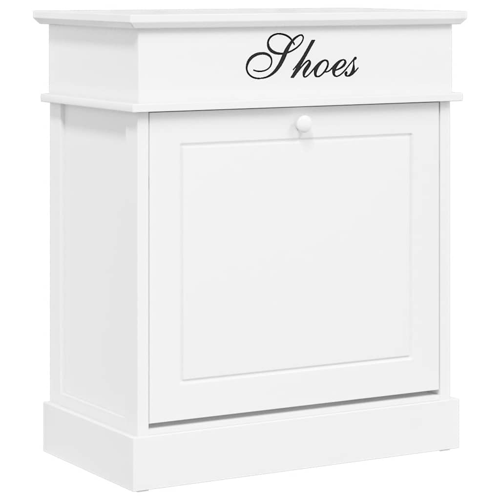 Gabinete de zapatos Vidaxl 50x28x58 cm Paulowniahout White
