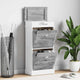 Vidaxl schoenenkast 50x28x98 cm paulowniahout grijs