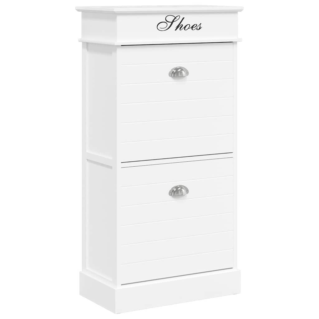 Gabinete de zapatos Vidaxl 50x28x98 cm Paulowniahout White