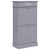 Vidaxl Cabinet da scarpe 50x28x98 cm paulownahout grigio