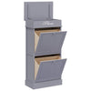 Vidaxl Cabinet da scarpe 50x28x98 cm paulownahout grigio