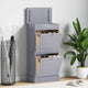 Vidaxl schoenenkast 50x28x98 cm paulowniahout grijs