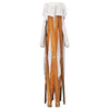 Vidaxl Lavandry Basket Plegable Wood and Tel Tel Cream