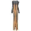 Vidaxl Lavandry Basket Legno pieghevole e tessuto grigio