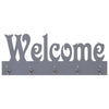 Vidaxl Wall Coat Rack benvenuto 74x29,5 cm grigio