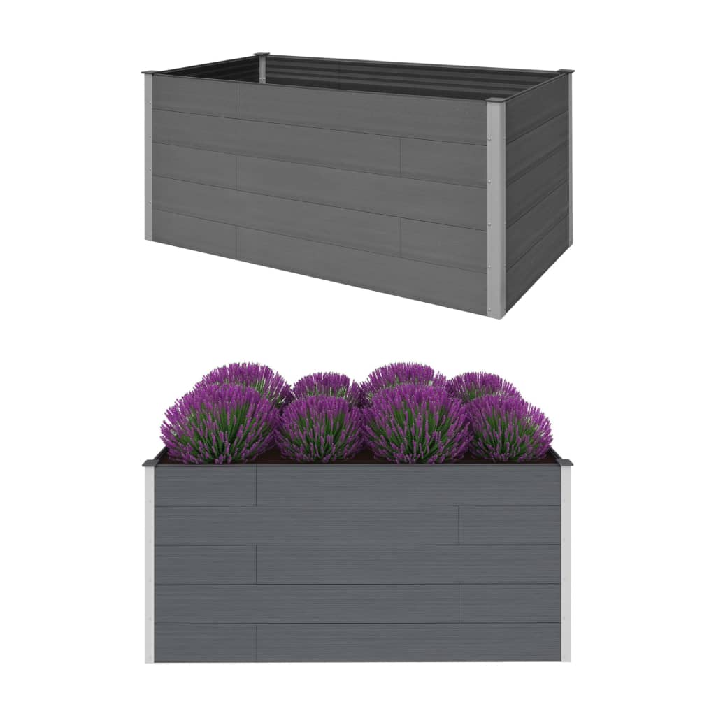 Vidaxl Planter recaudado 200x100x91 cm HKC Gray