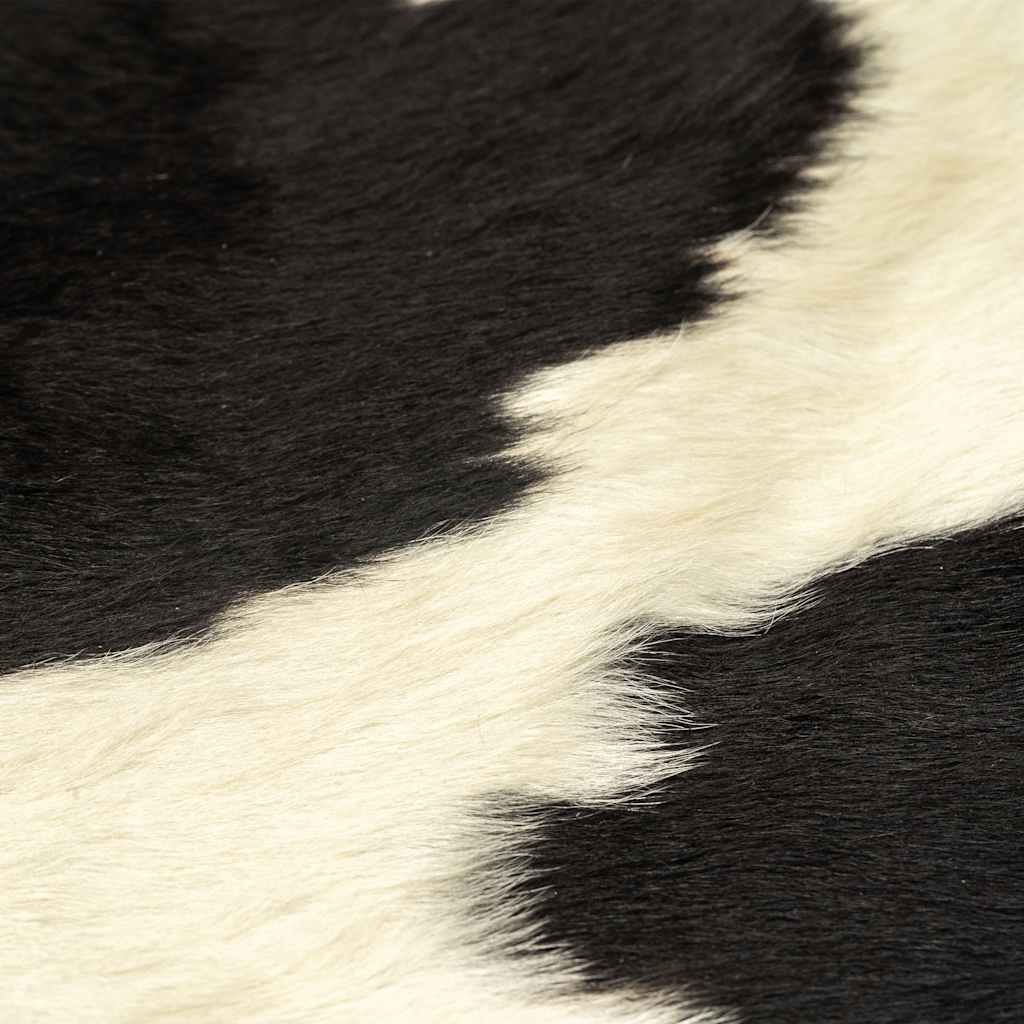 Vidaxl Rug 150x170 cm Piel de carne real en blanco y negro