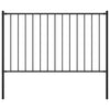 Panel Vidaxl HEK con postes 1.7x0.75 m en polvo de acero cubierto de negro
