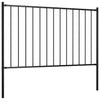 Panel Vidaxl HEK con postes 1.7x0.75 m en polvo de acero cubierto de negro