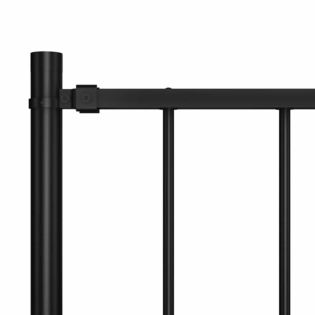 Panel Vidaxl HEK con postes 1.7x0.75 m en polvo de acero cubierto de negro