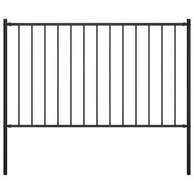 Pannello HEK Vidaxl con pali 1.7x1,25 m in polvere in polvere nero