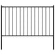 Panel Vidaxl HEK con postes 1.7x1.25 M Polvo de acero negro