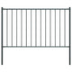 Vidaxl schuttingpaneel met palen gepoedercoat staal 1,81x1 m antraciet