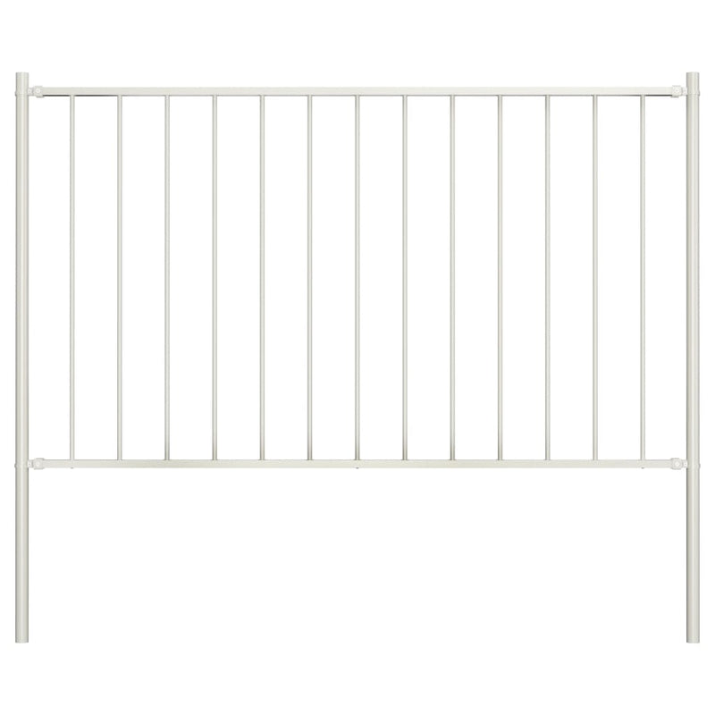 Panel Vidaxl HEK con postes 1.7x0.75 m Polvo de acero blanco