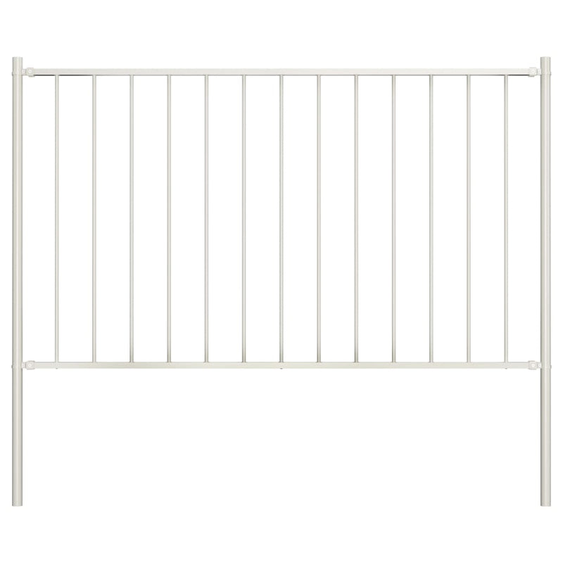 Panel Vidaxl HEK con postes 1.7x1.25 m Polvo de acero blanco