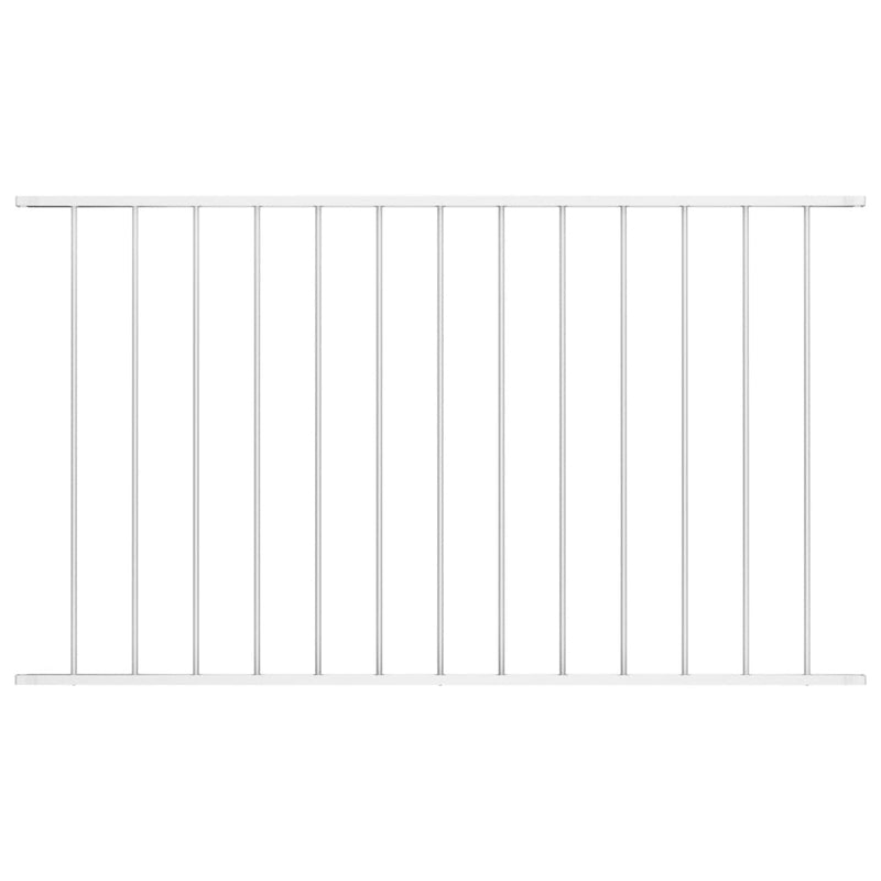Vidaxl schuttingpaneel gepoedercoat staal 1,63x1,25 m wit