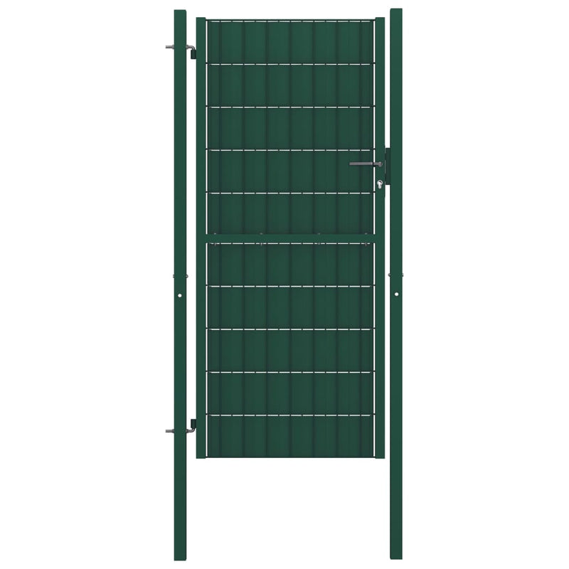 Porta Vidaxl 100x204 cm PVC e verde in acciaio