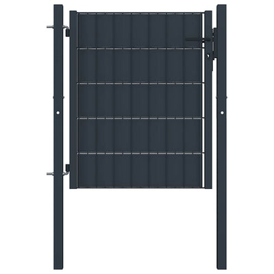 Puerto Vidaxl 100x81 cm PVC y acero antracita