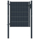 Vidaxl hekpoort pvc en staal 100x81 cm antraciet