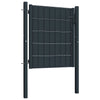 Vidaxl hekpoort pvc en staal 100x81 cm antraciet