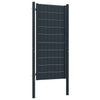 Vidaxl hekpoort pvc en staal 100x124 cm antraciet