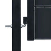 Vidaxl hekpoort pvc en staal 100x124 cm antraciet