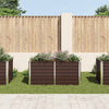 Plantador Vidaxl elevado 160x80x77 cm de acero galvanizado marrón