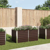 Plantador Vidaxl elevado 160x80x77 cm de acero galvanizado marrón