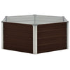Plantador Vidaxl elevado 129x129x46 cm de acero galvanizado marrón