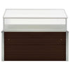 Vidaxl tuinkas 100x100x85 cm gegalvaniseerd staal bruin