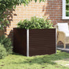 Vidaxl plantenbak verhoogd 100x100x77 cm gegalvaniseerd staal bruin