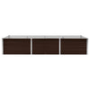 Vidaxl Planter Insertar 240x80x45 cm de acero galvanizado marrón