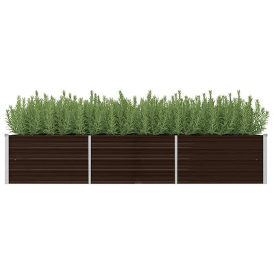 Vidaxl fioriera inserto 240x80x45 cm marrone galvanizzato