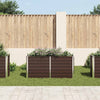 Vidaxl fioriera raccolta 160x40x77 cm marrone galvanizzato in acciaio