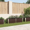 Plantador Vidaxl elevado 160x40x45 cm de acero galvanizado marrón
