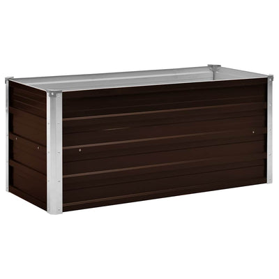 Fioriera vidaxl inserita 100x40x45 cm marrone galvanizzato