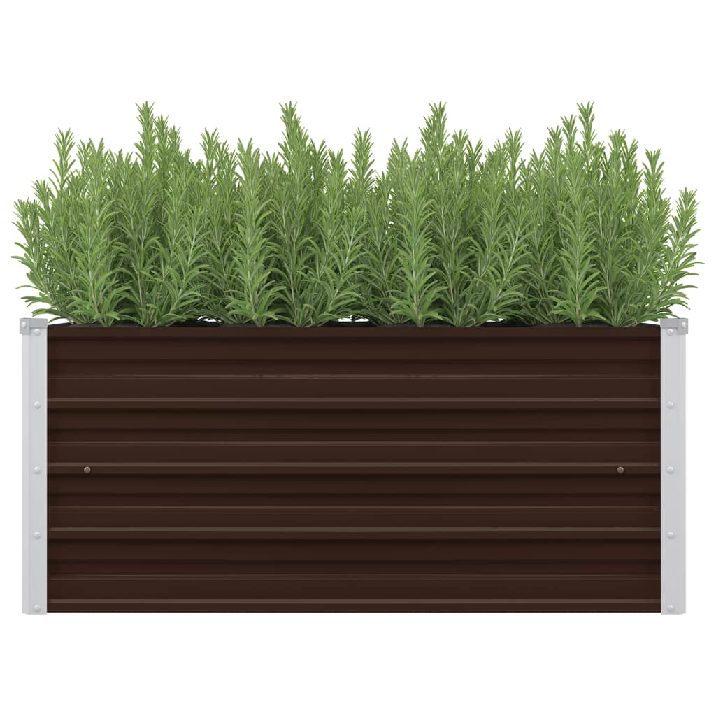 VidaXL Plantenbak verhoogd 100x40x45 cm gegalvaniseerd staal bruin