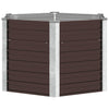 Vidaxl fioriera raccolta 129x129x77 cm marrone galvanizzato in acciaio