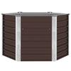 Vidaxl fioriera raccolta 129x129x77 cm marrone galvanizzato in acciaio