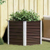 Vidaxl fioriera raccolta 129x129x77 cm marrone galvanizzato in acciaio