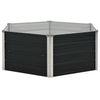Vidaxl plantenbak verhoogd 129x129x45cm gegalvaniseerd staal antraciet