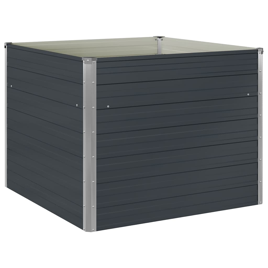 Plantador Vidaxl Insentado antracita de acero galvanizado 100x100x77cm