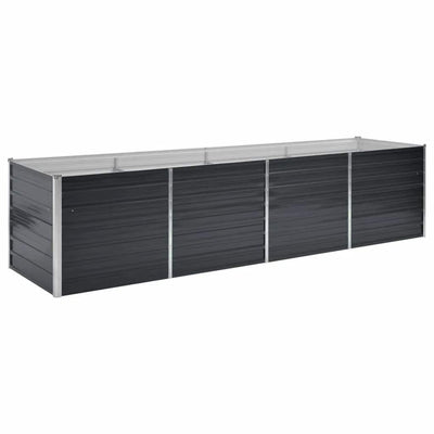Vidaxl fioriera ha raccolto antracite in acciaio zincato 320x80x77 cm