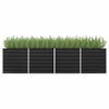 Plantador Vidaxl elevado 320x80x77 cm de acero galvanizado antracita