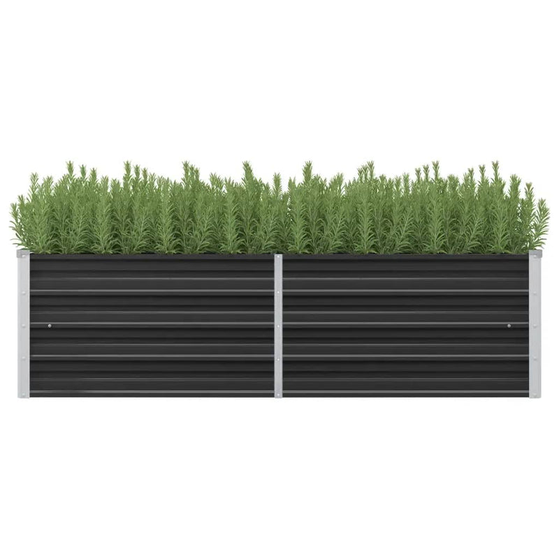 Vidaxl plantenbak verhoogd 160x40x45 cm gegalvaniseerd staal antraciet