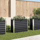 Plantador Vidaxl elevado 100x40x77 cm de acero galvanizado antracita
