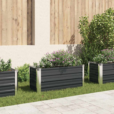 Fioriera Vidaxl Insentata da 100x40x45 cm Antracite in acciaio zincato