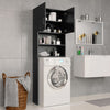 Gabinete de lavadora Vidaxl 64x25.5x190 cm de madera procesada negra