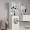 Gabinete de lavadora Vidaxl 64x25.5x190 cm de alto brillo blanco